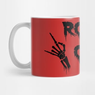 Devil Horns Skeleton Hands Rocker Mug